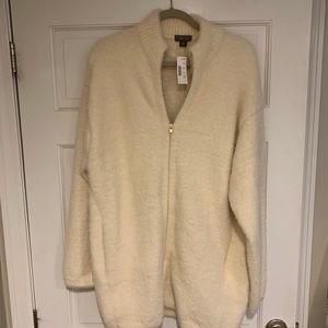 J. Crew Point Sur fuzzy cardigan jacket L NWT